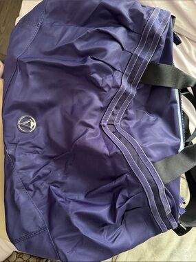 Purple Tote Bag with Contrast Trim